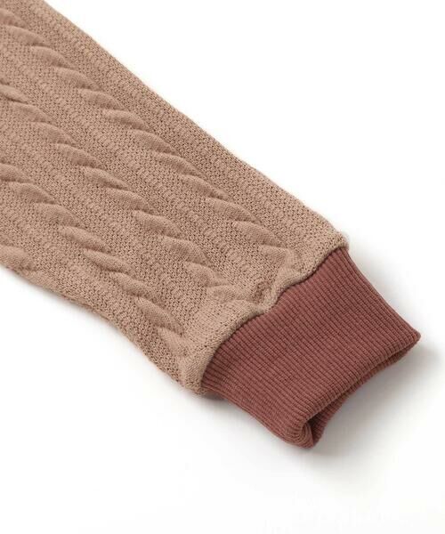 Noeil aime BeBe / ノイユ エーム べべ スウェット | 【お揃い】飛び裏毛xケーブルJQニットブロック切り替えトレーナー(80~130cm) | 詳細14