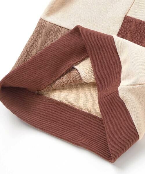 Noeil aime BeBe / ノイユ エーム べべ スウェット | 【お揃い】飛び裏毛xケーブルJQニットブロック切り替えトレーナー(80~130cm) | 詳細15