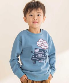 Noeil aime BeBe / ノイユ エーム べべ スウェット | TC裏毛車パッチ刺しゅうトレーナー(80~130cm)