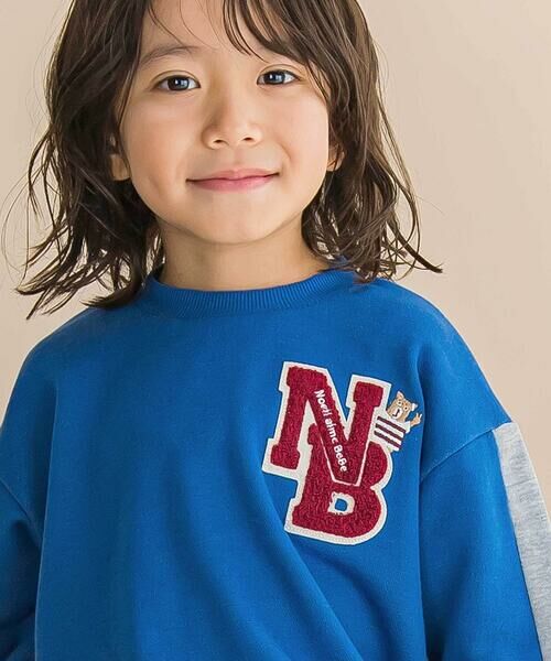 Noeil aime BeBe / ノイユ エーム べべ スウェット | 杢裏毛ロゴワッペン付きトレーナー(80~130cm) | 詳細3