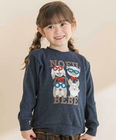 Noeil aime BeBe / ノイユ エーム べべ スウェット | 杢裏毛サガラ刺しゅうトレーナー(80~130cm)