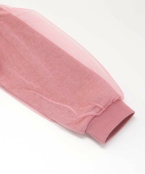 Noeil aime BeBe / ノイユ エーム べべ スウェット | ラメ裏毛チュール袖トレーナー(80~130cm) | 詳細9