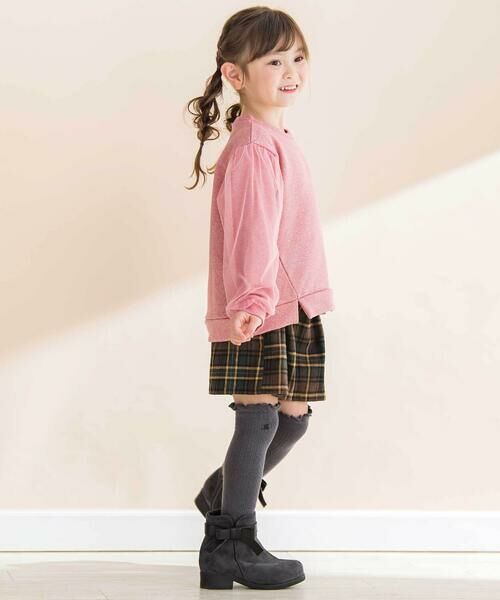 Noeil aime BeBe / ノイユ エーム べべ スウェット | ラメ裏毛チュール袖トレーナー(80~130cm) | 詳細3