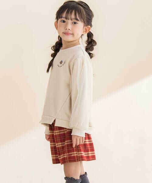 Noeil aime BeBe / ノイユ エーム べべ スウェット | ラメ裏毛チュール袖トレーナー(80~130cm) | 詳細14