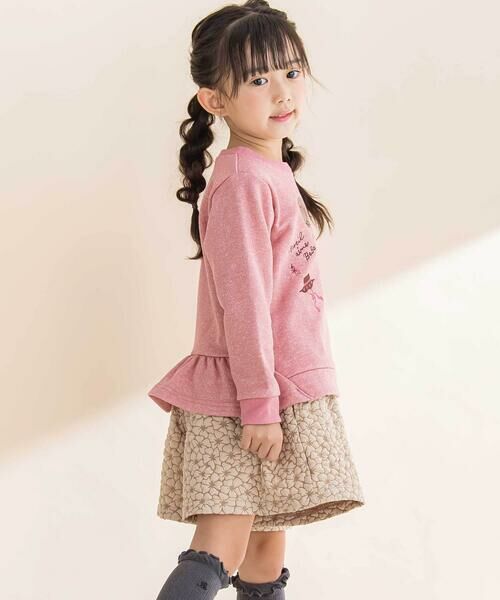 Noeil aime BeBe / ノイユ エーム べべ スウェット | ラメ裏毛裾フリルトレーナー(80~130cm) | 詳細3