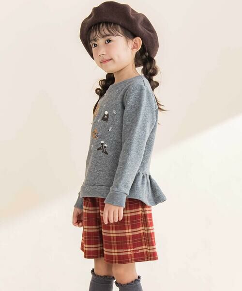 Noeil aime BeBe / ノイユ エーム べべ スウェット | ラメ裏毛裾フリルトレーナー(80~130cm) | 詳細8