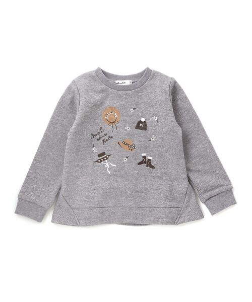 Noeil aime BeBe / ノイユ エーム べべ スウェット | ラメ裏毛裾フリルトレーナー(80~130cm) | 詳細9