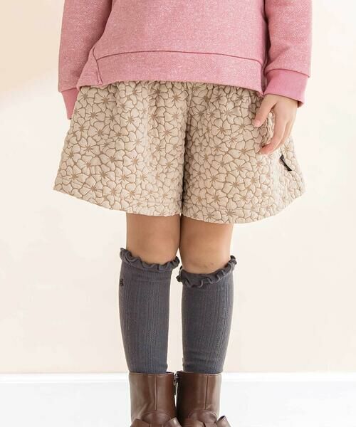 Noeil aime BeBe/ノイユ エーム べべ 【お揃い】花柄ふくれJQキュロットパンツ(90~130cm) ベージュ 90cm