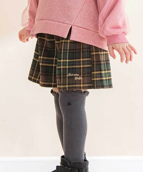Noeil aime BeBe/ノイユ エーム べべ 【お揃い】チェック柄キュロット(80~130cm) グリーン系 130cm