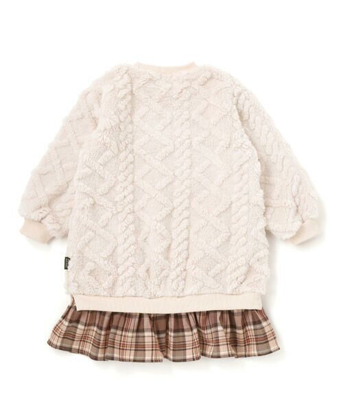 Noeil aime BeBe / ノイユ エーム べべ ミニ丈・ひざ丈ワンピース | 【お揃い】ケーブルボアｘタータンチェックワンピース(80~130cm) | 詳細4