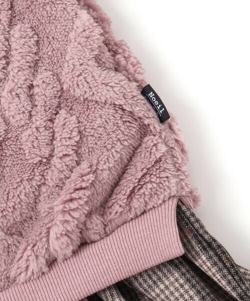 Noeil aime BeBe / ノイユ エーム べべ ミニ丈・ひざ丈ワンピース | 【お揃い】ケーブルボアｘタータンチェックワンピース(80~130cm) | 詳細14