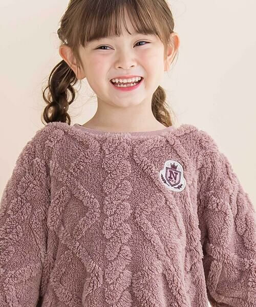 Noeil aime BeBe / ノイユ エーム べべ ミニ丈・ひざ丈ワンピース | 【お揃い】ケーブルボアｘタータンチェックワンピース(80~130cm) | 詳細6