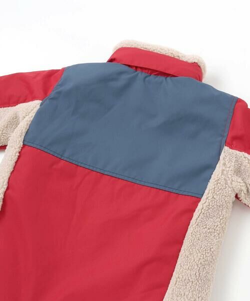 Noeil aime BeBe / ノイユ エーム べべ ミリタリージャケット・コート | タフタxボア異素材配色マウンテンパーカー(90~130cm) | 詳細14