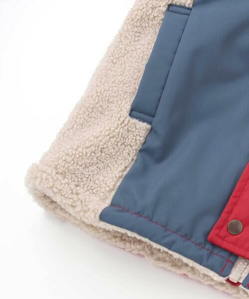 Noeil aime BeBe / ノイユ エーム べべ ミリタリージャケット・コート | タフタxボア異素材配色マウンテンパーカー(90~130cm) | 詳細15