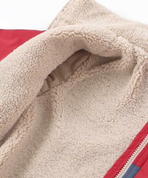 Noeil aime BeBe / ノイユ エーム べべ ミリタリージャケット・コート | タフタxボア異素材配色マウンテンパーカー(90~130cm) | 詳細18