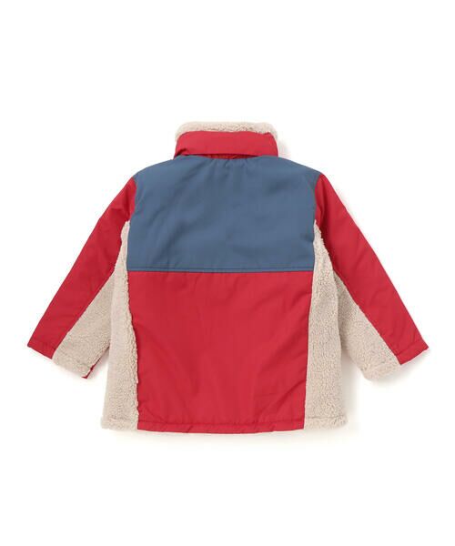 Noeil aime BeBe / ノイユ エーム べべ ミリタリージャケット・コート | タフタxボア異素材配色マウンテンパーカー(90~130cm) | 詳細7