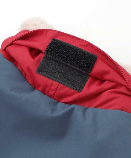 Noeil aime BeBe / ノイユ エーム べべ ミリタリージャケット・コート | タフタxボア異素材配色マウンテンパーカー(90~130cm) | 詳細9
