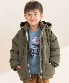 Noeil aime BeBe / ノイユ エーム べべ ダウンジャケット・ベスト | 取り外せるフード付きタフタダウンジャケット(90~130cm)