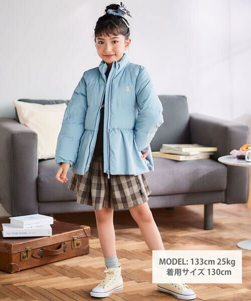 Noeil aime BeBe / ノイユ エーム べべ ダウンジャケット・ベスト | ペプラム付きタフタダウンコート(90~130cm) | 詳細9