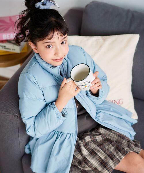 Noeil aime BeBe / ノイユ エーム べべ ダウンジャケット・ベスト | ペプラム付きタフタダウンコート(90~130cm) | 詳細10