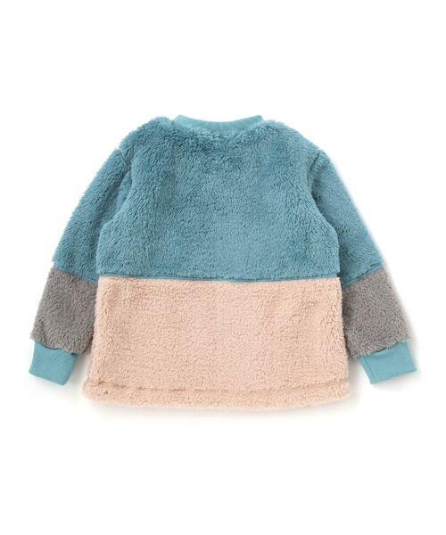 Noeil aime BeBe / ノイユ エーム べべ スウェット | ボア配色切り替えタフタポケットトレーナー(90~130cm) | 詳細5