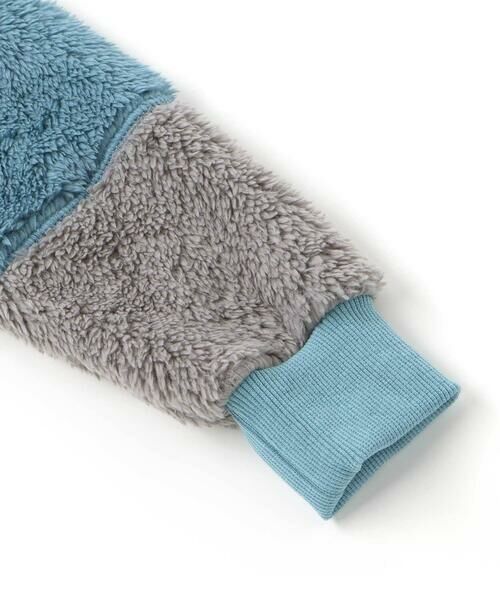 Noeil aime BeBe / ノイユ エーム べべ スウェット | ボア配色切り替えタフタポケットトレーナー(90~130cm) | 詳細8