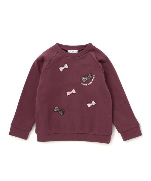 Noeil aime BeBe / ノイユ エーム べべ スウェット | 裏毛起毛リボン付きトレーナー(80~130cm) | 詳細10