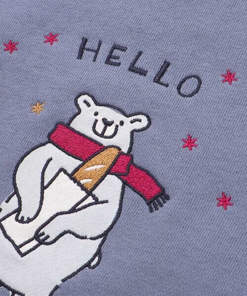 Noeil aime BeBe / ノイユ エーム べべ スウェット | 裏毛起毛クマプリントトレーナー(80~130cm) | 詳細7