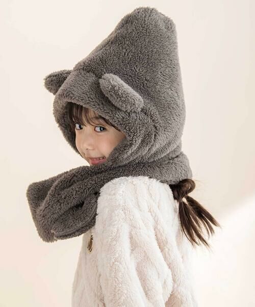 Noeil aime BeBe / ノイユ エーム べべ マフラー・ショール・スヌード・ストール | ボアフリースネコウサギフードマフラー | 詳細3