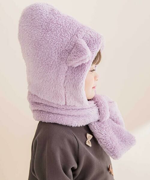 Noeil aime BeBe / ノイユ エーム べべ マフラー・ショール・スヌード・ストール | ボアフリースネコウサギフードマフラー | 詳細9