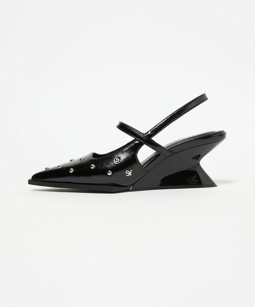 ODETTE E ODILE/オデット エ オディール <SY> ポインテッドベルトウェッジバックベルト パンプス60●↑ BLACK 23.5cm ODETTE E ODILE/オデット エ オディール <SY> ポインテッドベルトウェッジバックベルト パンプス60●↑ BLACK 23.5cm