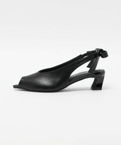 ポインテッドブロックヒール パンプス55↓↑ （パンプス
