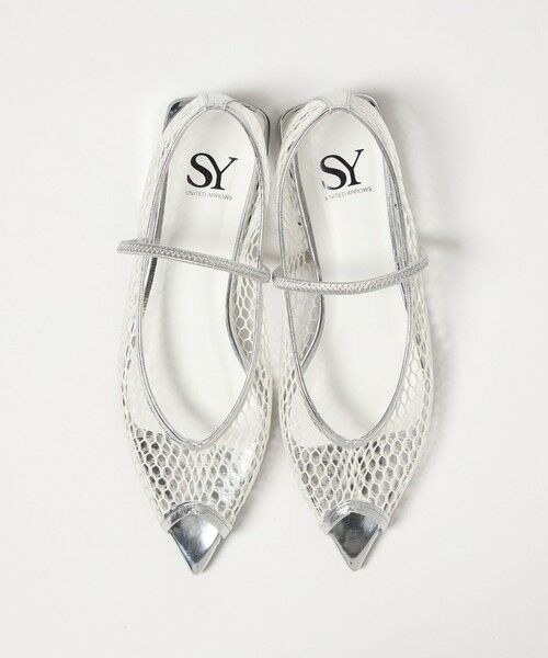ODETTE E ODILE オデット エ オディール　メッシュフラットシューズ セール】 ＜SY＞フィッシュネットピープフラット15