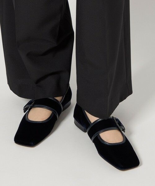 【最終価格新品】OHGA☆メリージェーン　フラットシューズ　ブラック　サイズ24 SY＞メリージェーン フラット40○↑