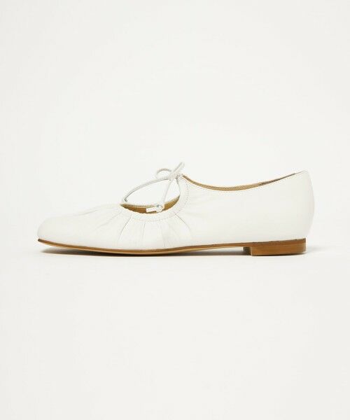 ODETTE E ODILE/オデット エ オディール ギャザートップバレエフラット10↑ WHITE 24cm ODETTE E ODILE/オデット エ オディール ギャザートップバレエフラット10↑ WHITE 24cm