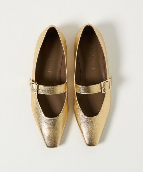 ODETTE E ODILE/オデット エ オディール バックルスクエア フラット10↑ GOLD 22.5cm ODETTE E ODILE/オデット エ オディール バックルスクエア フラット10↑ GOLD 22.5cm