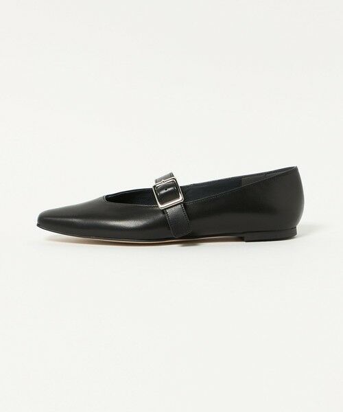 ODETTE E ODILE/オデット エ オディール バックルスクエア フラット10↑ BLACK 22.5cm ODETTE E ODILE/オデット エ オディール バックルスクエア フラット10↑ BLACK 22.5cm