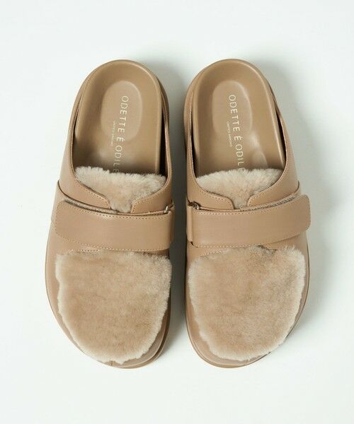 ODETTE E ODILE/オデット エ オディール ボリュームソールベルトサボ フラット30 BEIGE 22.5cm(35)