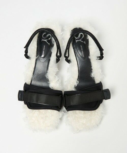 ODETTE E ODILE / オデット エ オディール サンダル | ＜SY＞ ヒールアップフェイクファー サンダル55↑ | 詳細1