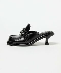 ODETTE E ODILE オデットエオディール ミュール 黒 22.5 新品 メダリオン フラット25↓↑ （ビジネス・ドレスシューズ