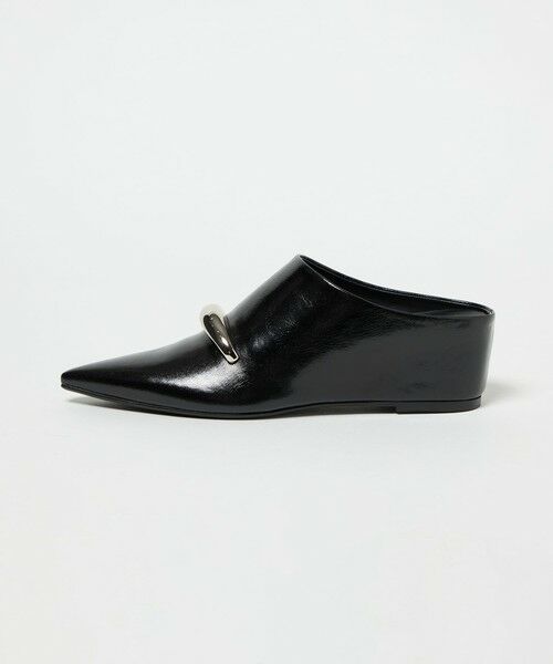 ODETTE E ODILE/オデット エ オディール <SY> ポインテッドインヒールウェッジミュール サンダル55↑ BLACK 25cm ODETTE E ODILE/オデット エ オディール <SY> ポインテッドインヒールウェッジミュール サンダル55↑ BLACK 25cm