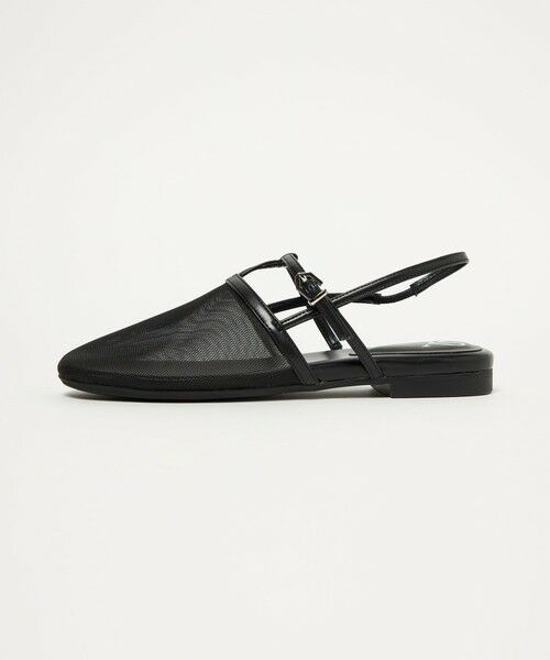 ODETTE E ODILE/オデット エ オディール <SY> ラウンドチュールバックベルト フラット15↑ BLACK 23.5cm ODETTE E ODILE/オデット エ オディール <SY> ラウンドチュールバックベルト フラット15↑ BLACK 23.5cm