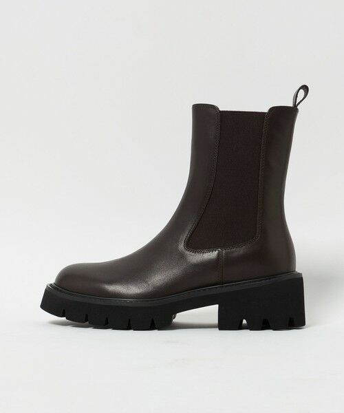 ODETTE E ODILE/オデット エ オディール チェルシー ショートブーツ55↑ DK. BROWN 23cm ODETTE E ODILE/オデット エ オディール チェルシー ショートブーツ55↑ DK. BROWN 23cm