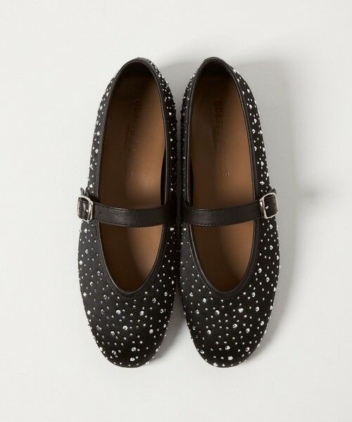 ODETTE E ODILE/オデット エ オディール サテンビジュー フラット10↑ BLACK 23cm ODETTE E ODILE/オデット エ オディール サテンビジュー フラット10↑ BLACK 23cm