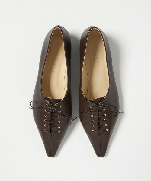 ODETTE E ODILE/オデット エ オディール ナローレースアップ フラット20↑ DK. BROWN 23.5cm ODETTE E ODILE/オデット エ オディール ナローレースアップ フラット20↑ DK. BROWN 23.5cm