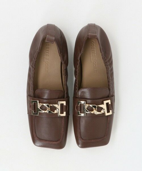 ODETTE E ODILE/オデット エ オディール ギャザービットモカ フラット15↑ MD. BROWN 24cm ODETTE E ODILE/オデット エ オディール ギャザービットモカ フラット15↑ MD. BROWN 24cm