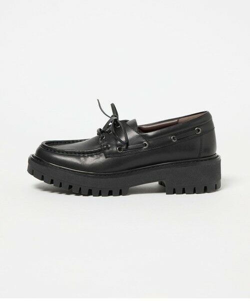 ODETTE E ODILE/オデット エ オディール レースアップモカシン フラット45↑ BLACK 23cm ODETTE E ODILE/オデット エ オディール レースアップモカシン フラット45↑ BLACK 23cm