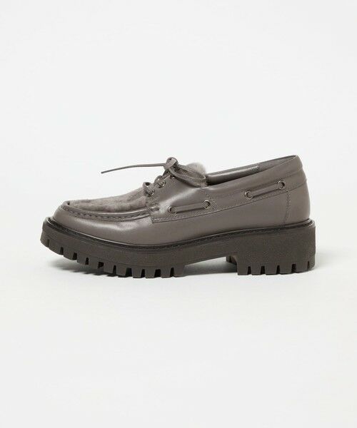 ODETTE E ODILE/オデット エ オディール レースアップモカシン フラット45↑ DK. GRAY 24.5cm ODETTE E ODILE/オデット エ オディール レースアップモカシン フラット45↑ DK. GRAY 24.5cm