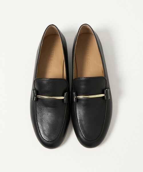 ODETTE E ODILE/オデット エ オディール メタルロッドローファーフラット10↑ BLACK 24cm ODETTE E ODILE/オデット エ オディール メタルロッドローファーフラット10↑ BLACK 24cm