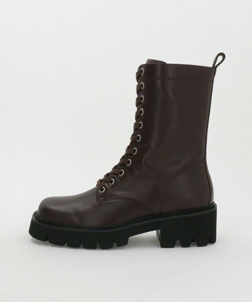ODETTE E ODILE/オデット エ オディール スクエアレースアップ ショートブーツ55↑ DK. BROWN 24.5cm ODETTE E ODILE/オデット エ オディール スクエアレースアップ ショートブーツ55↑ DK. BROWN 24.5cm